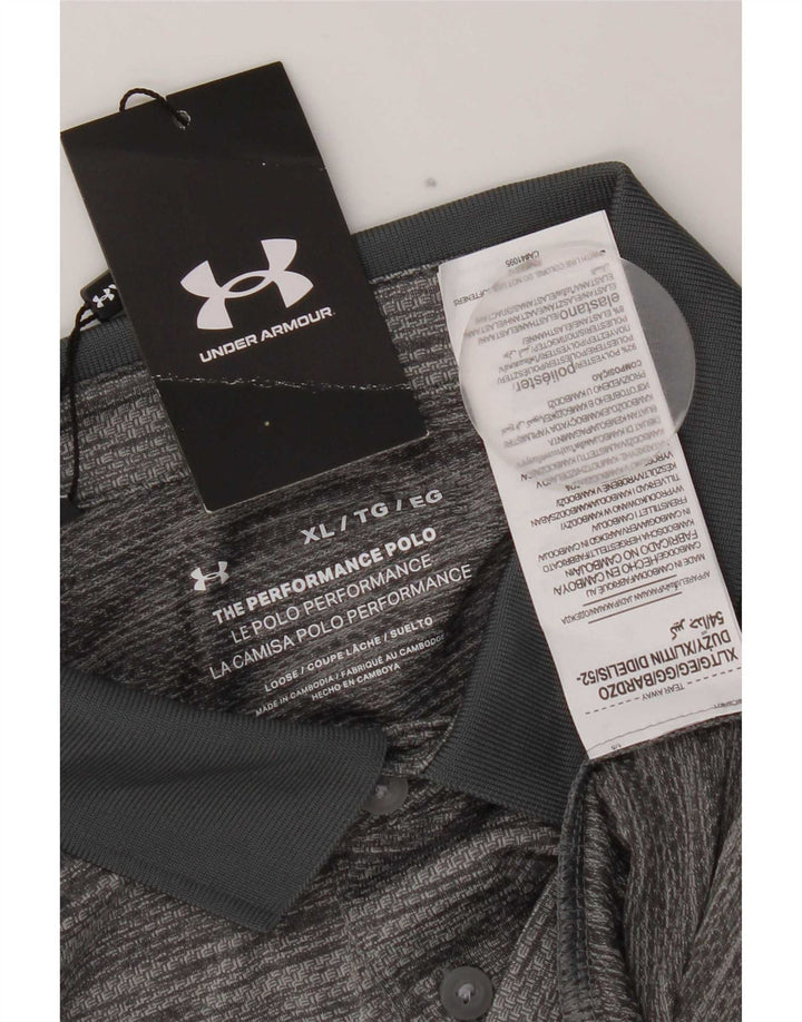 Under Armour Ανδρικό πουκάμισο Polo XL με γκρι λείανση πολυεστέρα