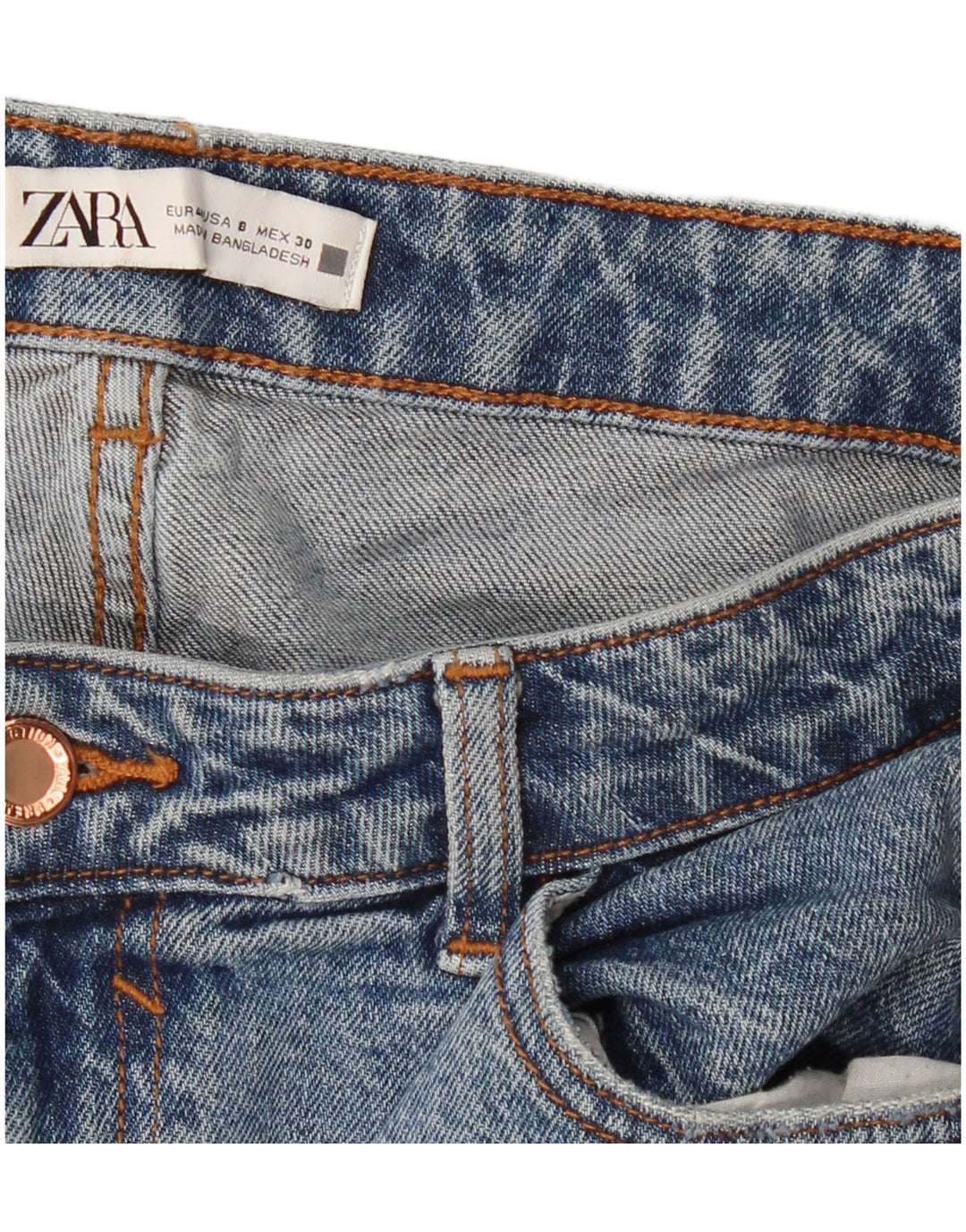 ZARA Womens Distressed Slim Jeans EU 40 Medium W30 L27 Blue