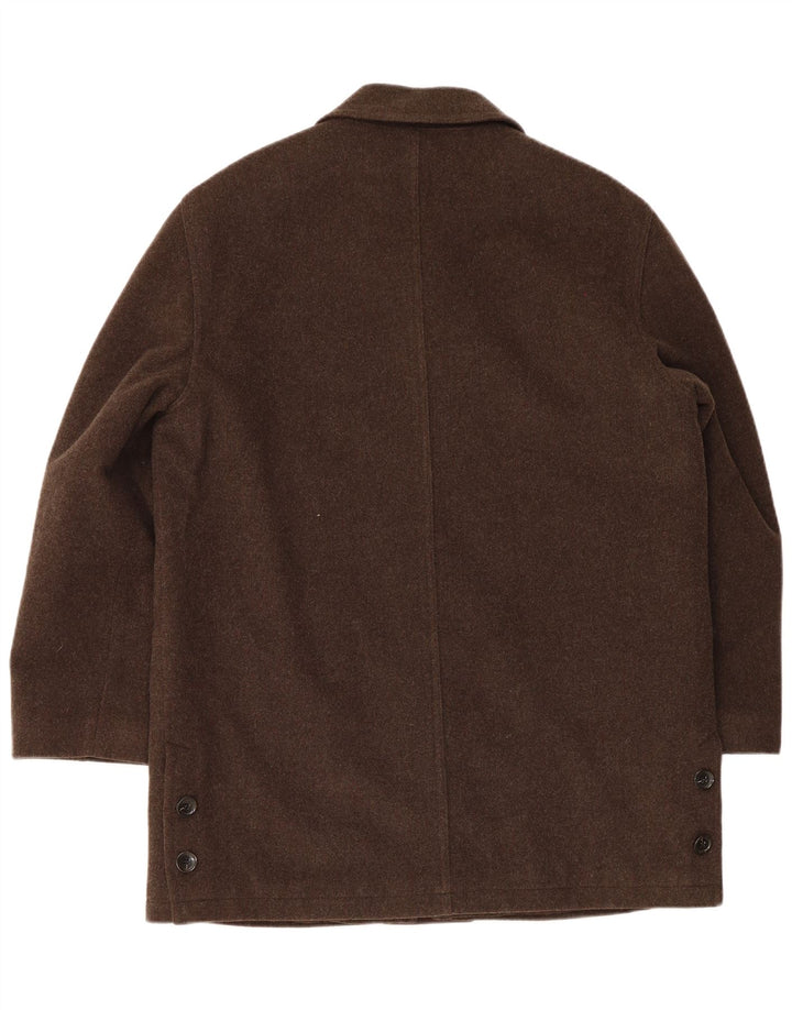 Tagliente Ανδρικό παλτό IT 50 Large Brown Παρθένο Μαλλί