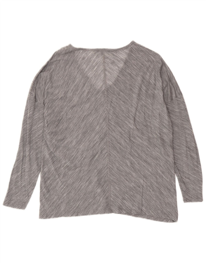 Massimo Dutti Γυναικεία υπερμεγέθη τοπ 3/4 μανίκια UK 10 μικρά γκρι ριγέ