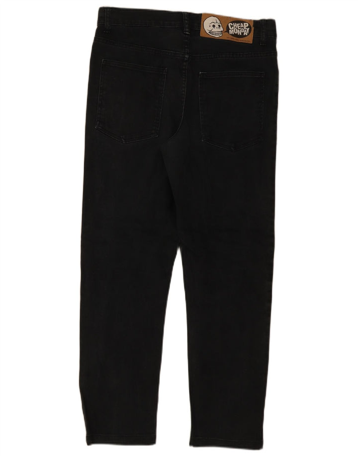 Οικονομικό Ανδρικό Slim Jeans Δευτέρας W33 L28 Μαύρο