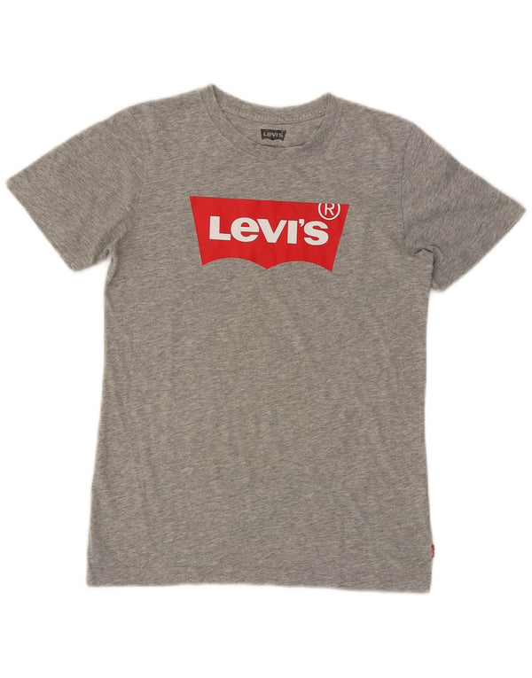 Levi's Boys Graphic T-Shirt Top 13-14 Years Grey Flecked