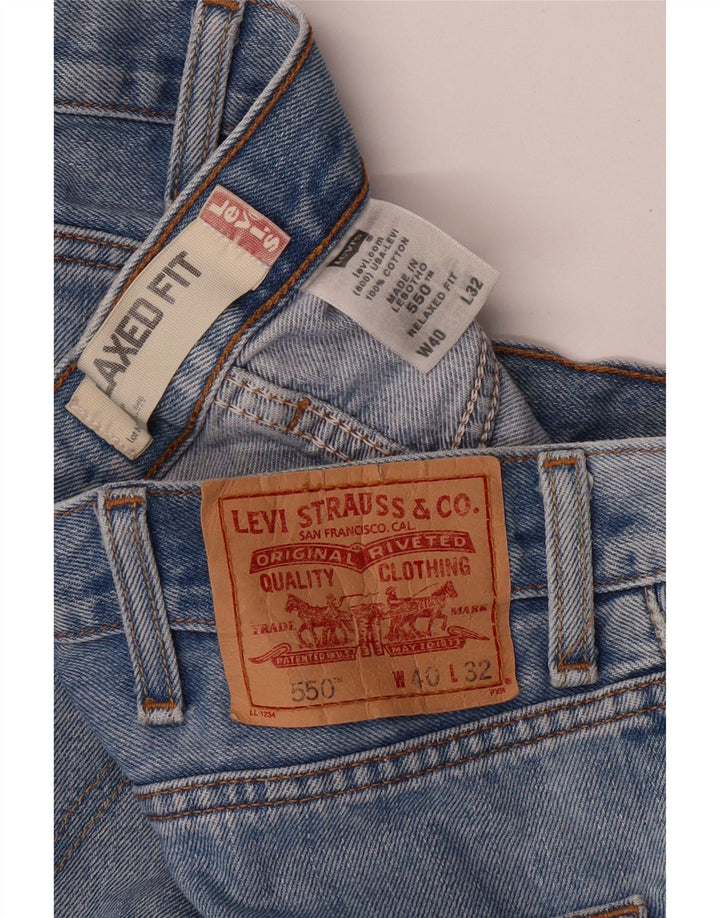 LEVI'S Mens 550 Relaxed Fit Straight Jeans W40 L32 Μπλε βαμβακερό
