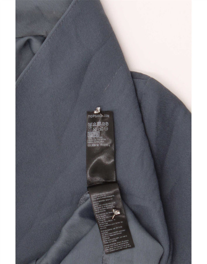 Topshop Γυναικείο Μπουφάν Blazer με διπλό στήθος UK 10 Small Blue Polyester
