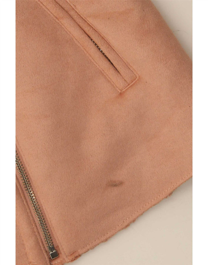 Zara Γυναικείο μπουφάν Sherpa UK 10 Small Pink Polyester