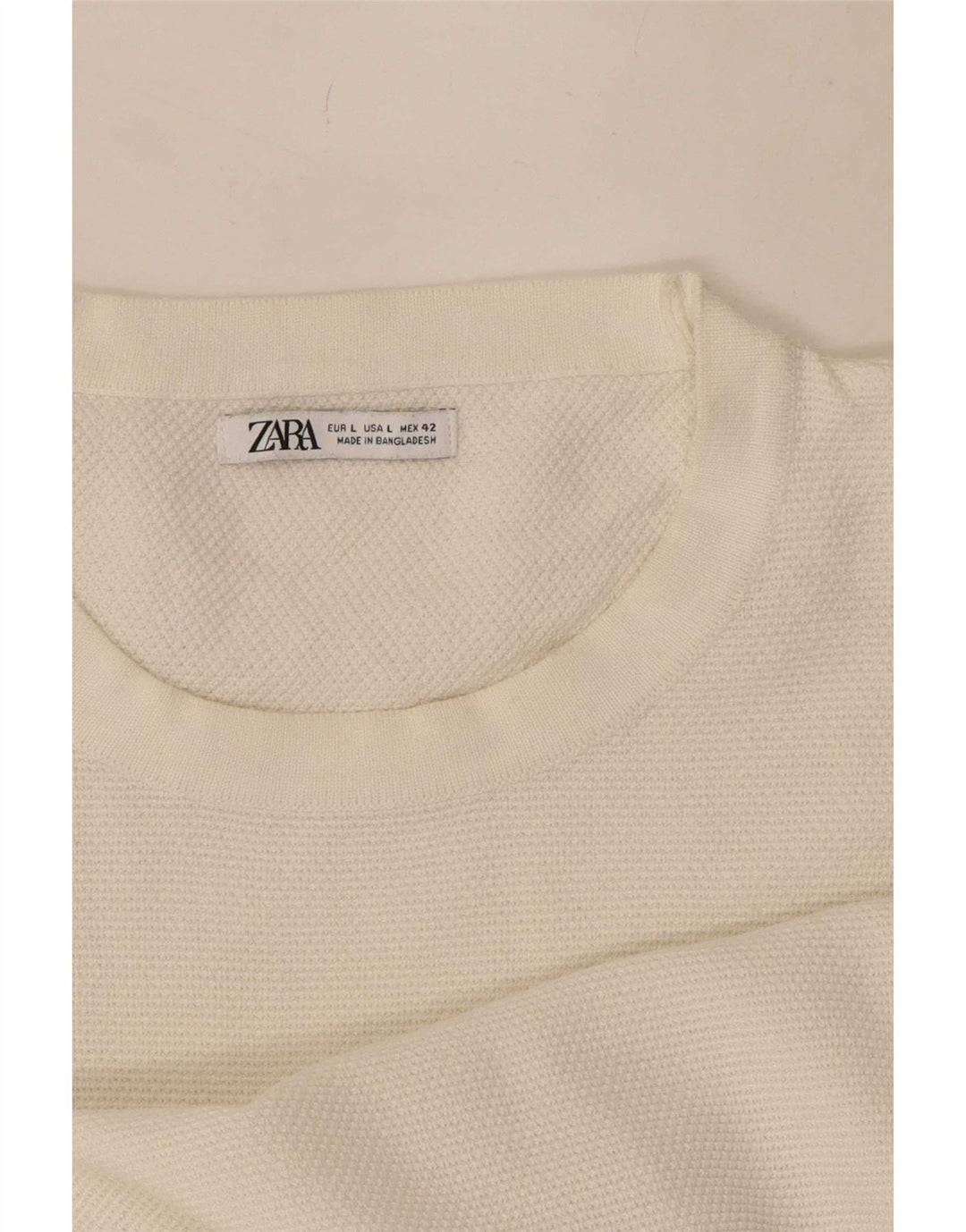 Ανδρικό T-Shirt Zara Top Large Λευκό