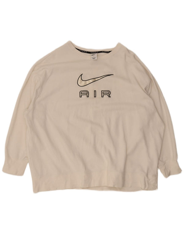 Ανδρικό γραφικό φούτερ Nike 3XL, λευκό βαμβακερό