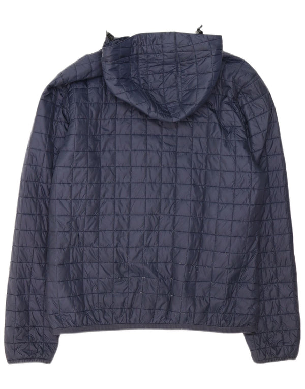 K-Way Ανδρικό μπουφάν με κουκούλα UK 40 Large Navy Blue Polyamide