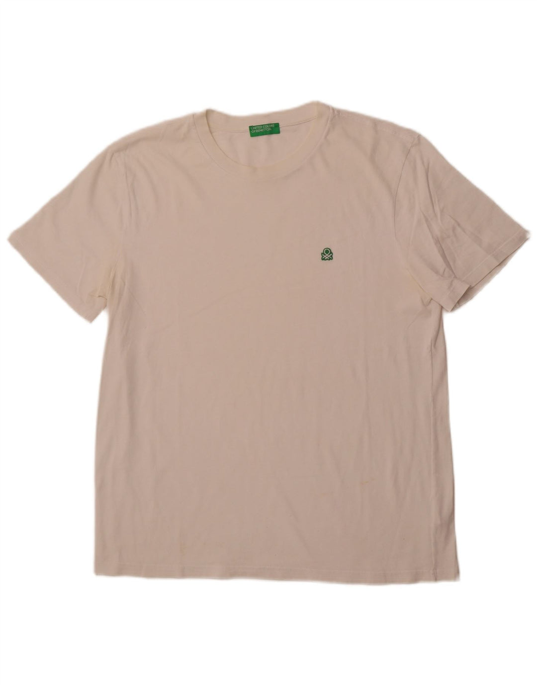 BENETTON Ανδρικό T-Shirt Top μεγάλο λευκό βαμβακερό