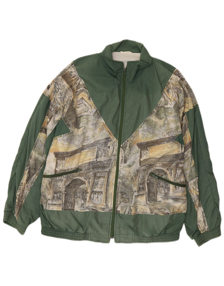 Ανδρική φόρμα VINTAGE Loose Fit Graphic Top Jacket Small Khaki Polyamide