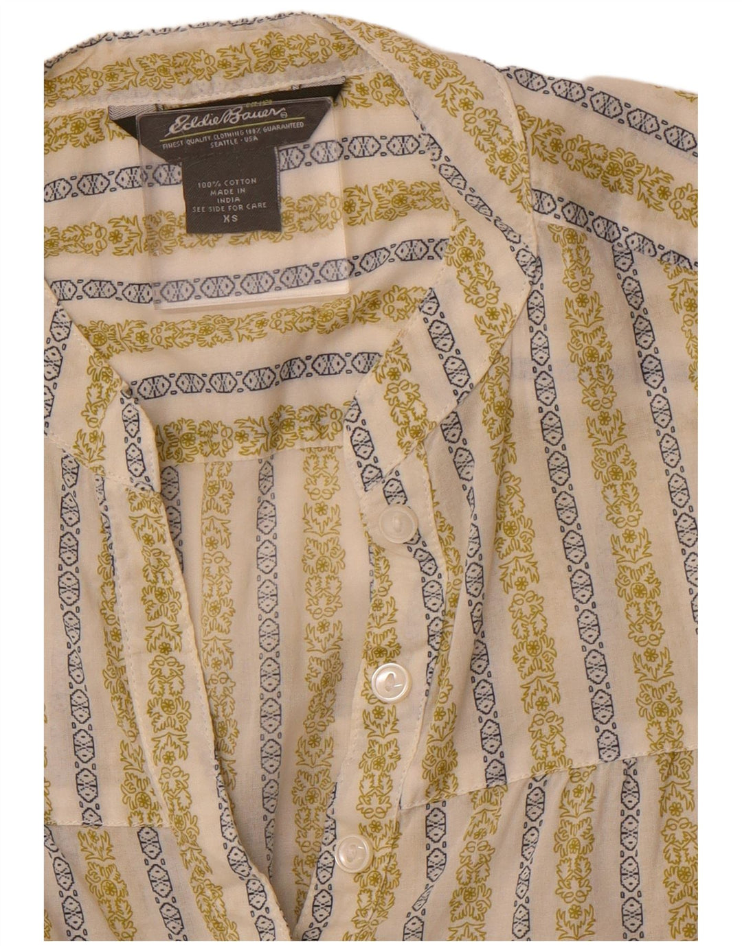 Γυναικείο πουκάμισο Eddie Bauer UK 6 XS Πράσινο φλοράλ βαμβακερό