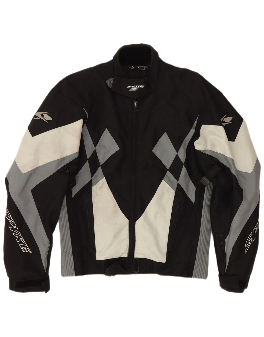 Ανδρικό Spyke Graphic Bomber Jacket UK 40 Large Black Colorblock Biker