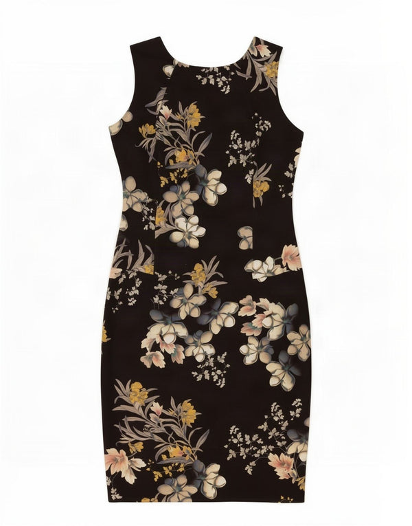 Γυναικείο αμάνικο φόρεμα Marks & Spencer UK 12 Medium Black Floral