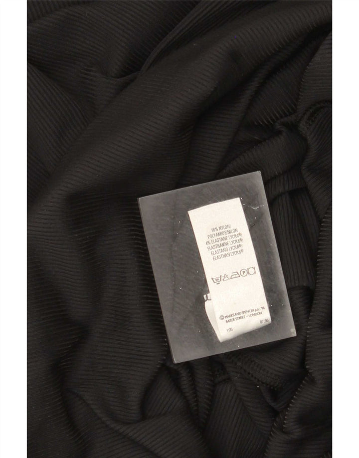 Marks & Spencer Γυναικείο Maxi Φόρεμα UK 10 Small Black Nylon