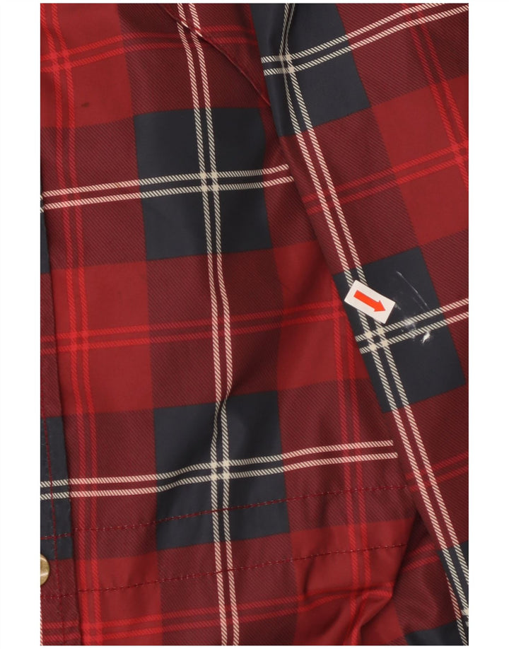 JACK WILLS Γυναικείο μπουφάν βροχής με κουκούλα UK 6 XS κόκκινο πολυεστέρας