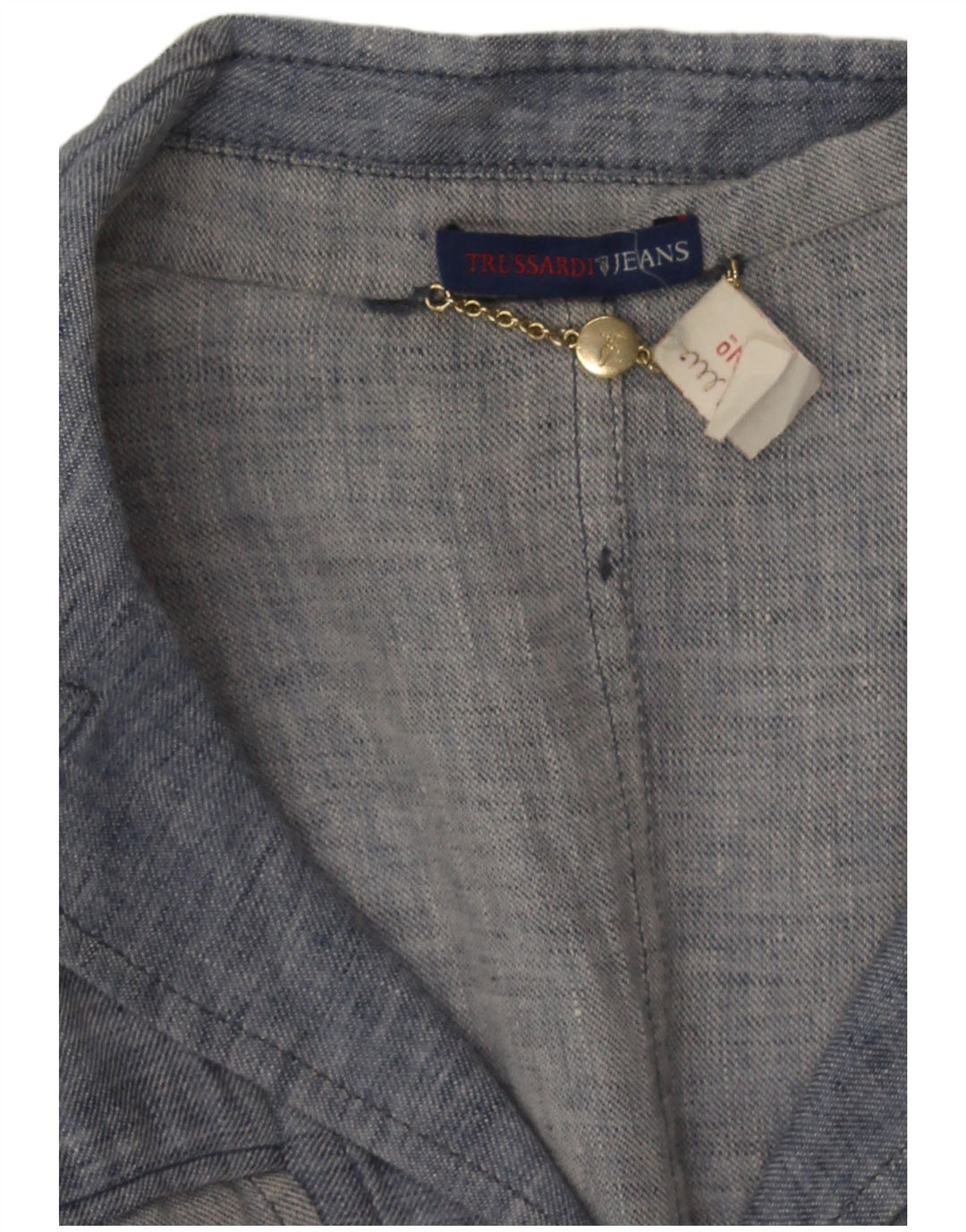 Trussardi Jeans Γυναικείο τζιν σακάκι με 3 κουμπιά UK 10 Small Blue