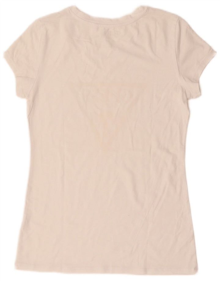 Γυναικείο γραφικό μπλουζάκι Guess Top UK 12 Medium White