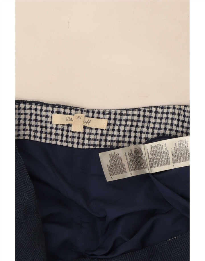 White Stuff Γυναικεία ίσια φούστα UK 12 Medium W32 Navy Blue Geometric