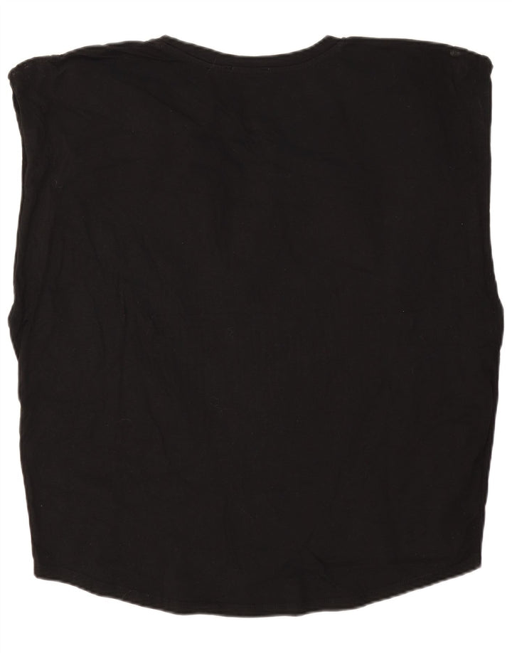 Zara Γυναικείο Γιλέκο Oversized UK 12 μεσαίο μαύρο βαμβακερό