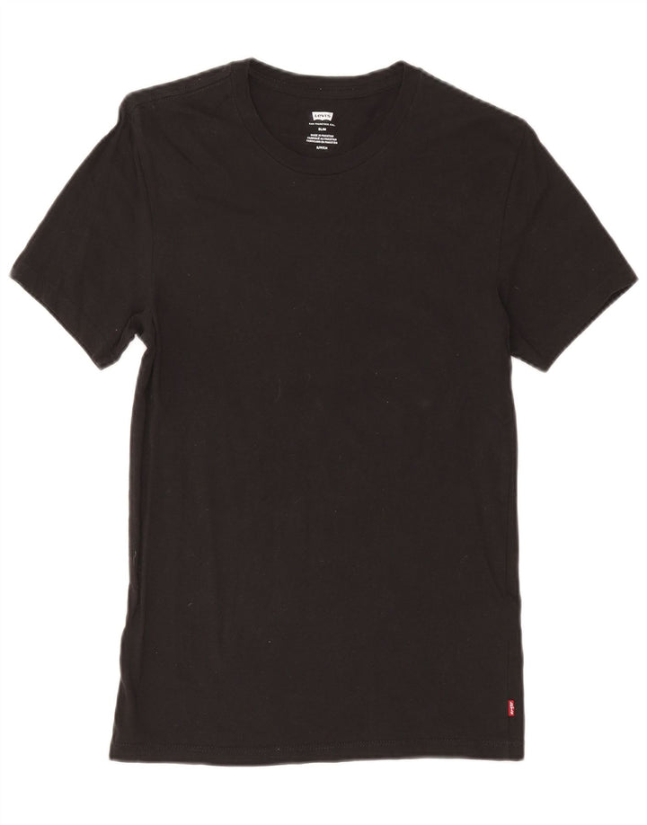 Ανδρικό μπλουζάκι Levi's Slim Fit Top Μικρό μαύρο βαμβακερό