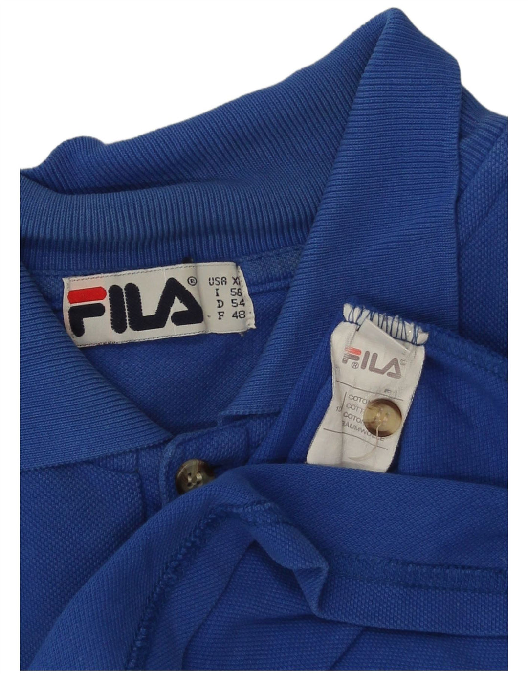 Ανδρικό πουκάμισο πόλο Fila XL Μπλε βαμβακερό