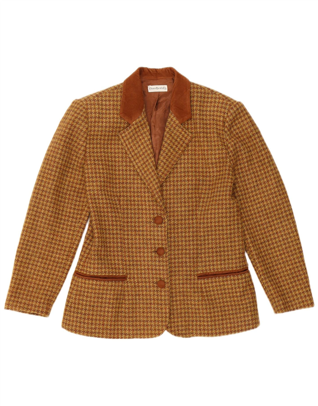 Γυναικείο σακάκι σακάκι της Diana Bentall IT 42 Medium Brown Houndstooth