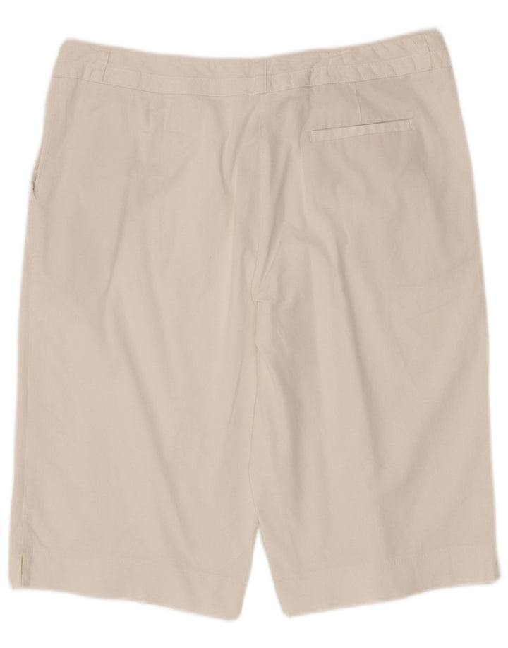 Marks & Spencer Γυναικεία βερμούδα UK 16 Large W36 Λευκό βαμβακερό
