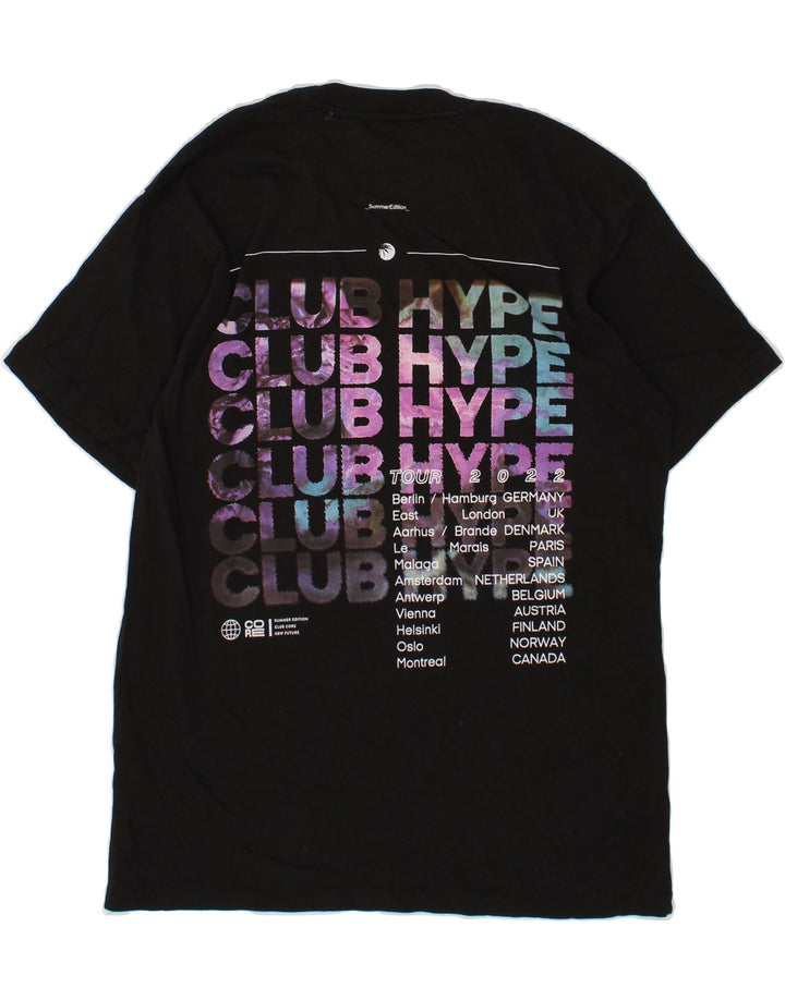 JACK & JONES Mens Graphic T-Shirt Top Medium Black Cotton Vintage Jack & Jones and Second-Hand Jack & Jones from Messina Hembry 