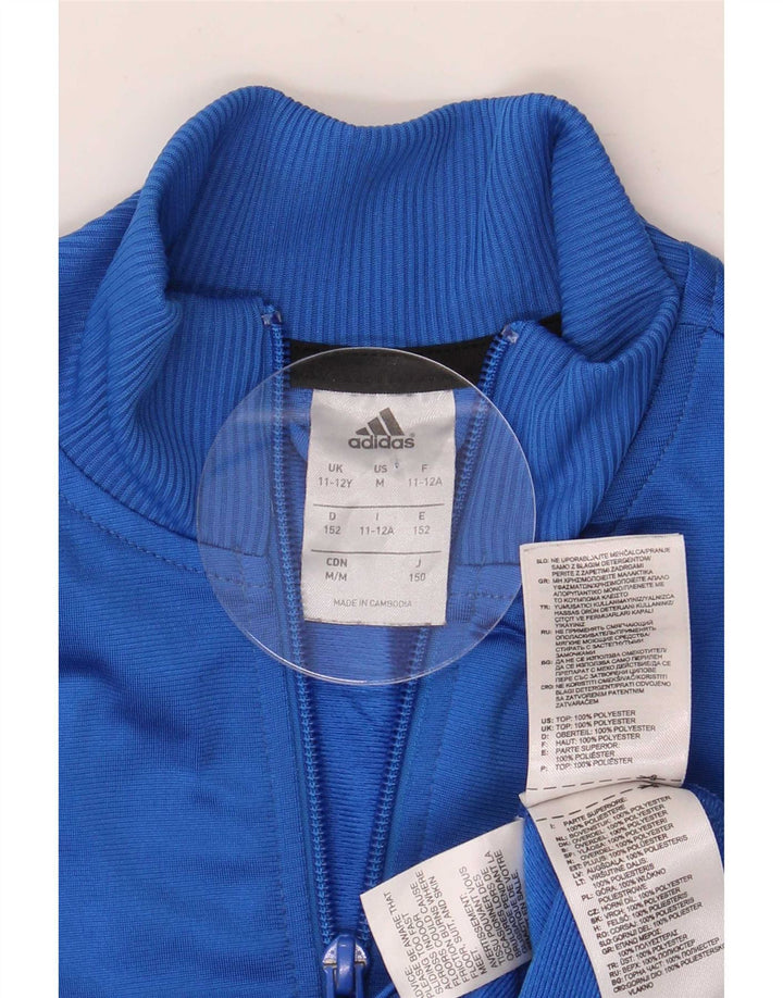 Adidas Boys αθλητική φόρμα Top Jacket 11-12 Years Blue Polyester