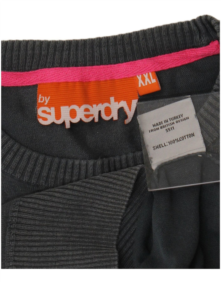 Ανδρικό πουλόβερ SUPERDRY Crew Neck Jumper 2XL Γκρι βαμβακερό