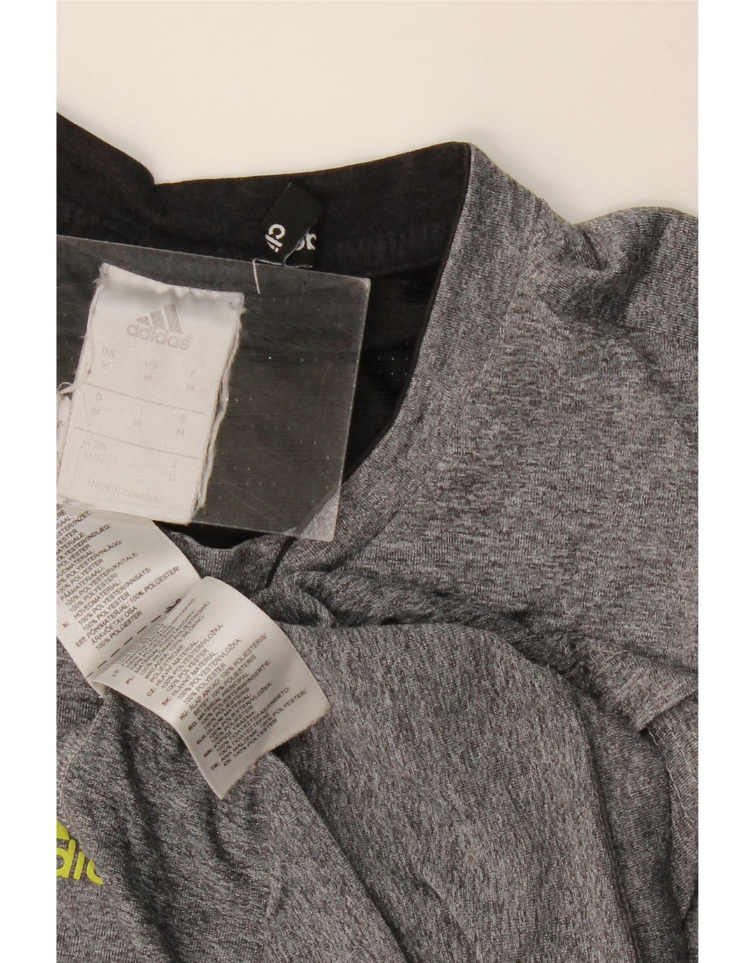 Ανδρικό T-Shirt Climacool ADIDAS Top Medium Grey Colorblock Πολυεστέρας