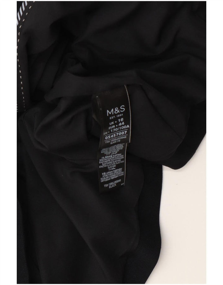 Marks & Spencer Γυναικείο Μπουφάν Blazer με 2 κουμπιά UK 16 Large Black