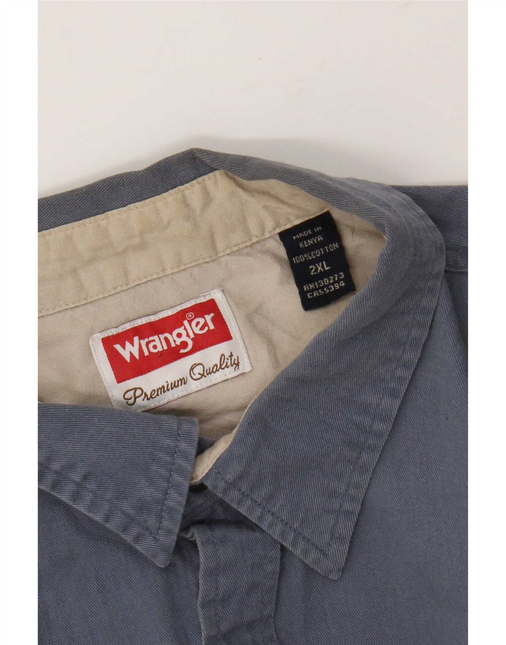 Ανδρικό πουκάμισο Wrangler 2XL Μπλε βαμβακερό