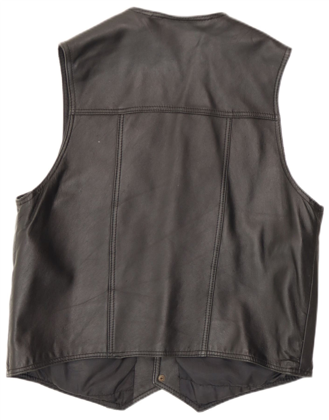 Ανδρικό δερμάτινο γιλέκο Mondi UK 36 Small Black