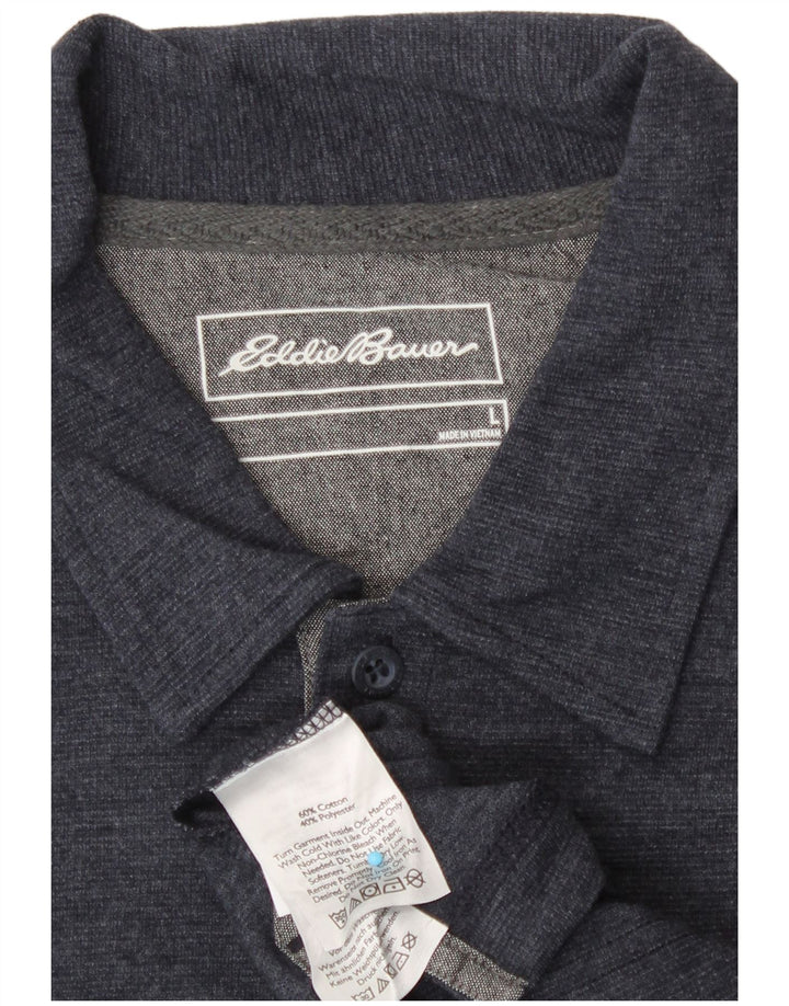 Ανδρικό πουκάμισο πόλο Eddie Bauer, μεγάλο ναυτικό, βαμβακερό