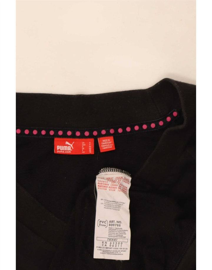 Puma Γυναικείο Φούτερ μεγάλου μεγέθους Jumper UK 10 Small μαύρο βαμβακερό