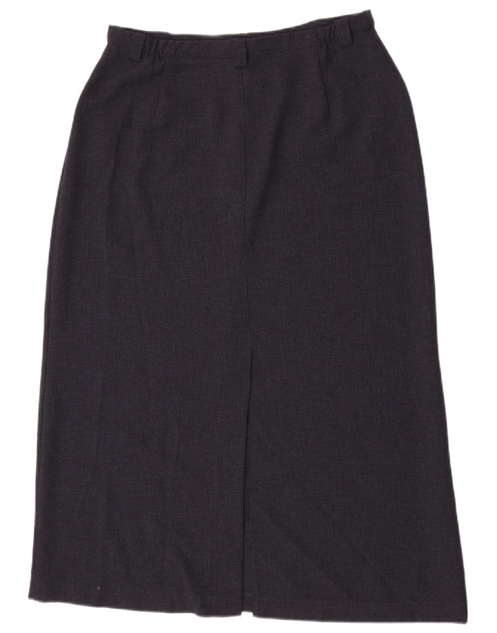 Marks & Spencer Γυναικεία Midi Φούστα UK 16 Large W32 Navy Blue Polyester