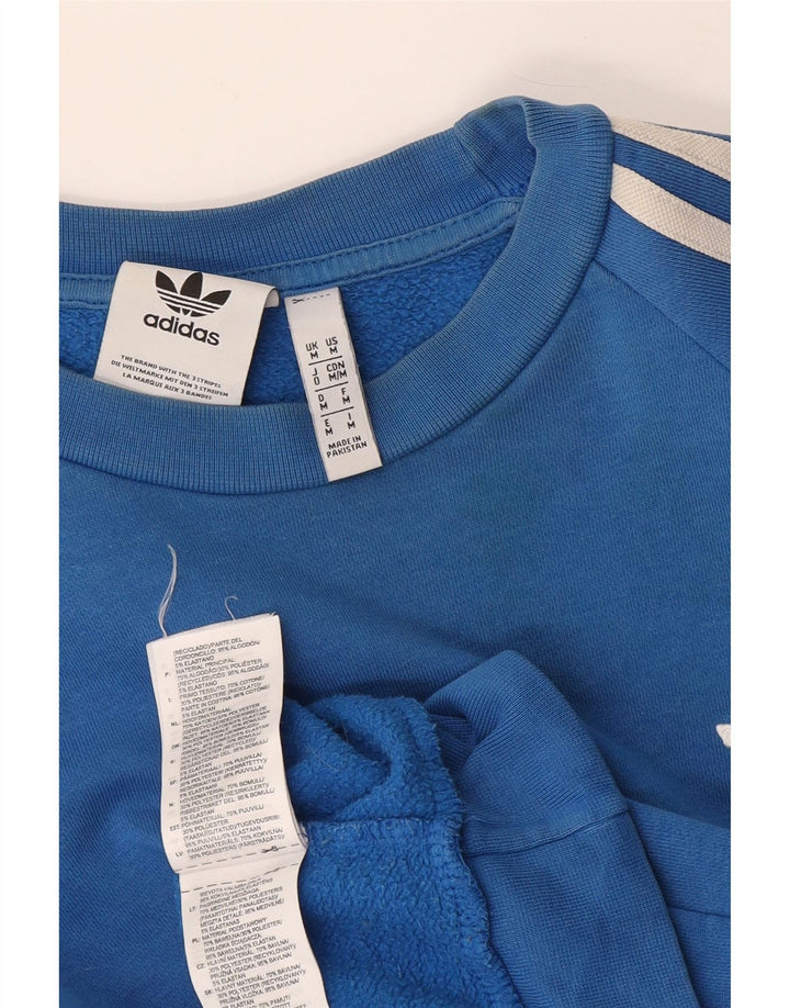 Ανδρικό φούτερ Adidas Jumper από μεσαίο μπλε βαμβακερό