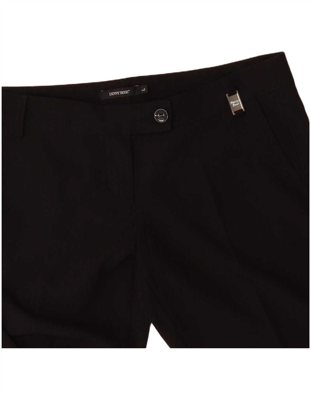 DENNY ROSE Γυναικείο ίσιο παντελόνι μεγάλο W34 L32 μαύρο πολυεστέρα