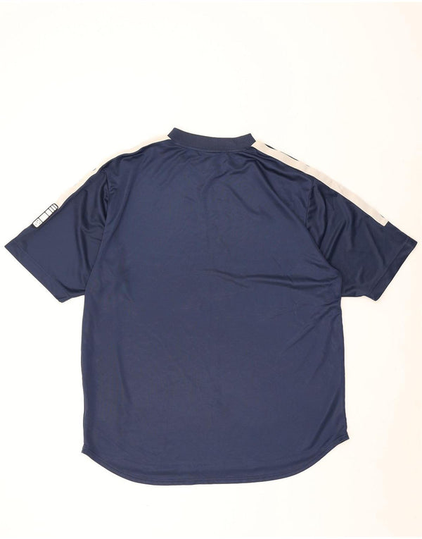Ανδρικό T-shirt Nike Top UK 45/47 XL Navy Blue Colorblock Πολυεστέρας