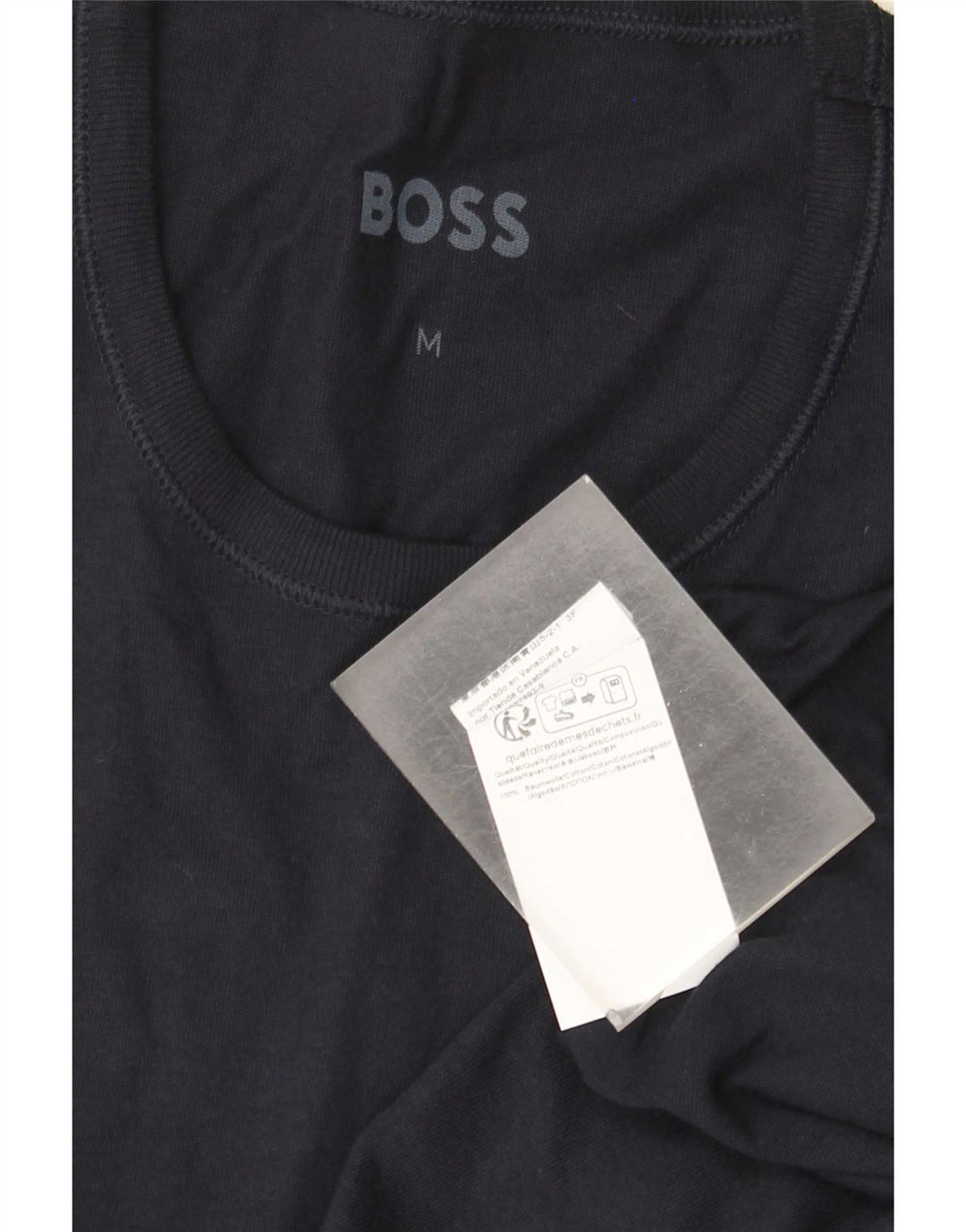 Ανδρικό T-Shirt Hugo Boss Top από μεσαίο μπλε ναυτικό βαμβακερό