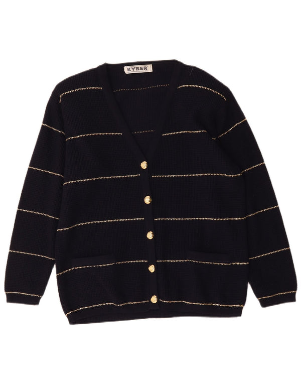Γυναικεία ζακέτα Kyber UK 16 Large Navy Blue ριγέ μαλλί