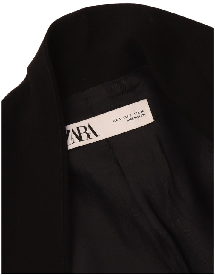 Zara Γυναικείο Open Blazer Jacket UK 10 Small Black