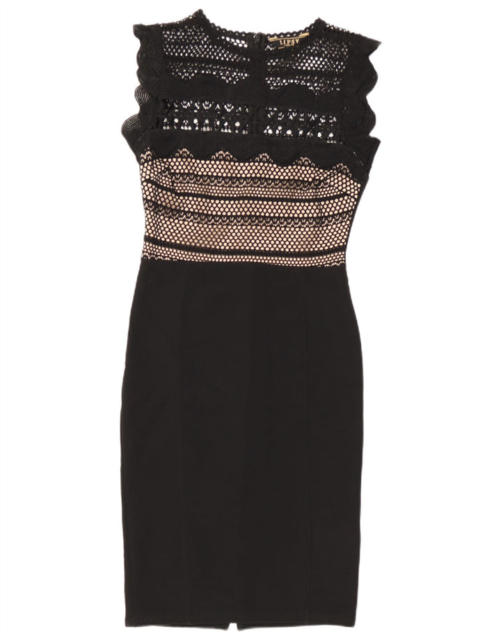 Lipsy γυναικείο αμάνικο φόρεμα με θήκη UK 8 Small Black Polyester
