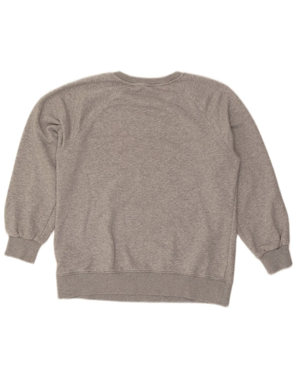 TOMMY HILFIGER Γυναικεία υπερμεγέθη γραφική φούτερ Jumper UK 10 Small Grey