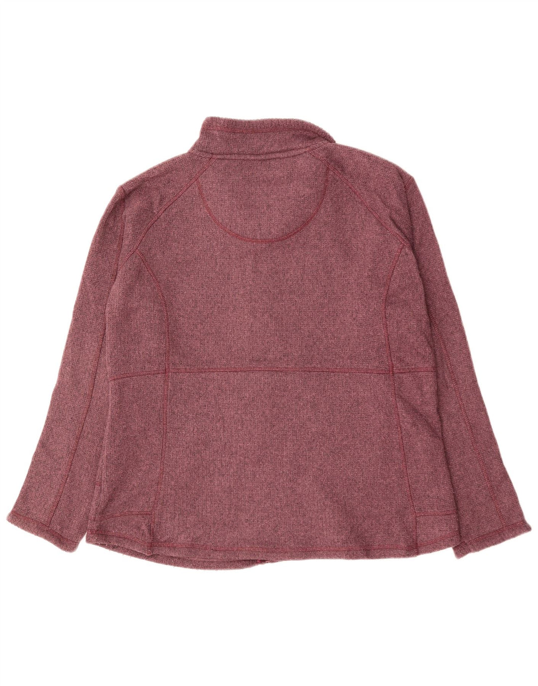 WEIRD FISH Γυναικείο πουλόβερ ζακέτα υπερμεγέθη UK 18 XL μπορντό πολυεστέρας