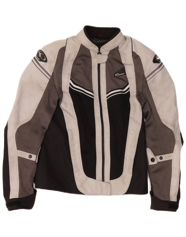 Clover Womens Graphic Racer Jacket UK 6 XS Πολύχρωμο Colourblock