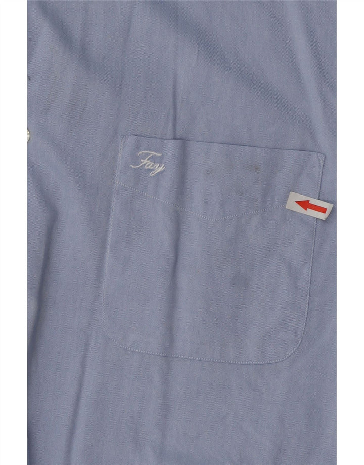 Ανδρικό πουκάμισο Fay Size 44 17 1/2 XL Blue Cotton