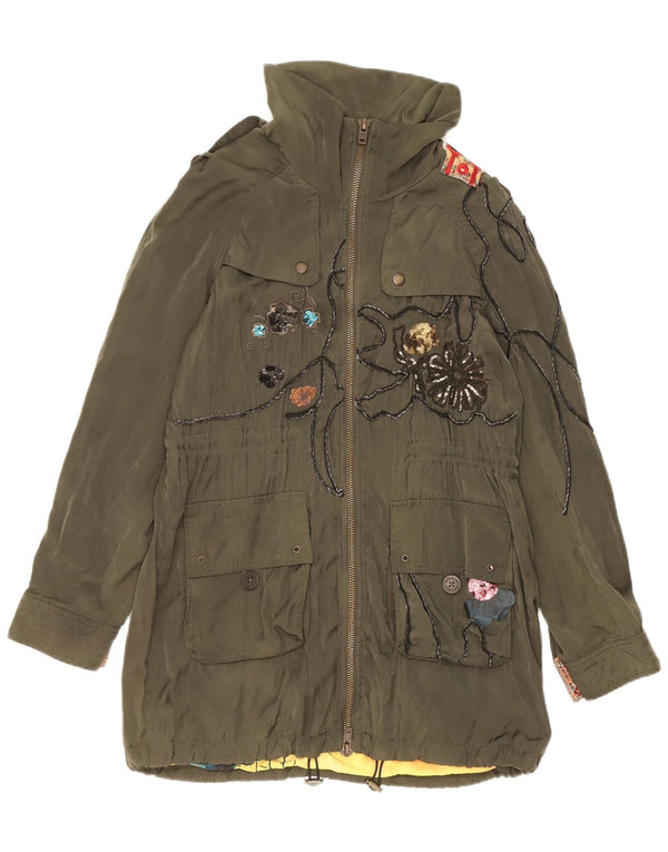 Desigual Γυναικείο Military Graphic Parka Jacket EU 38 Medium Green Floral