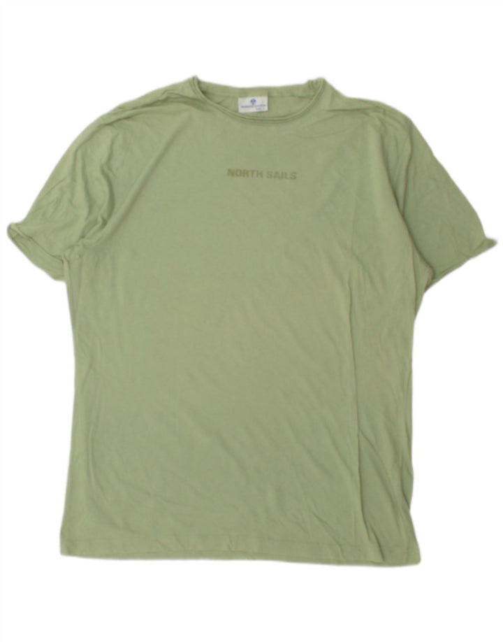 North SAILS Ανδρικό γραφικό T-Shirt Top μεγάλο πράσινο βαμβακερό